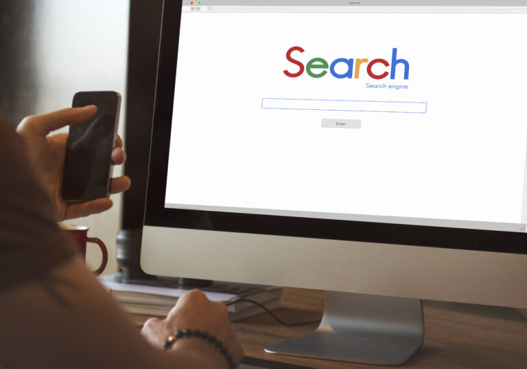 Someone searching Google